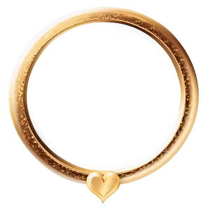 Gold Circle Frame With Hearts Png Enq PNG image