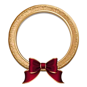 Gold Circle Frame With Ribbon Png Rqu31 PNG image