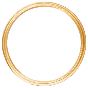 Gold Circle Frame With Ribbon PNG Vhy28 PNG