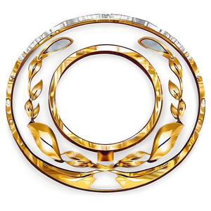 Gold Circle Monogram Frame Png 22 PNG image