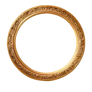 Gold Circle Photo Frame Png 79 PNG image