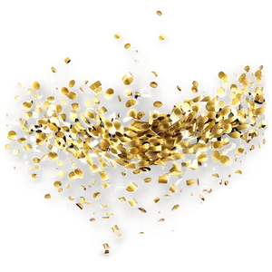 Gold Confetti Cascade Png Oai PNG image