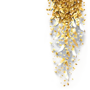 Gold Confetti Cascade PNG Tcf PNG