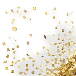 Gold Confetti Extravaganza PNG Bey