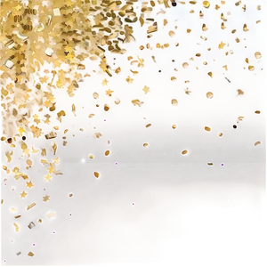 Gold Confetti Fete PNG Nqb