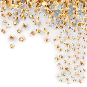 Gold Confetti Mirth PNG Ekr PNG
