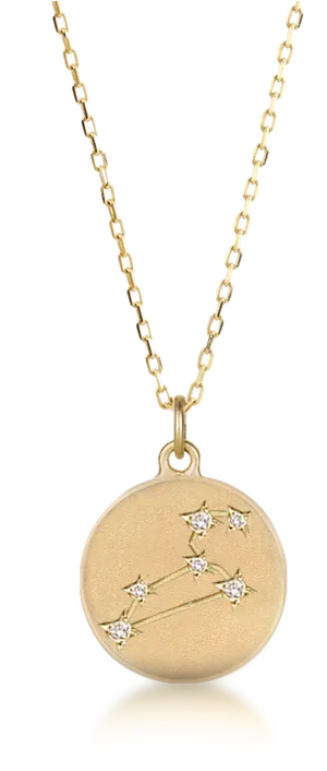 Gold Constellation Pendant Necklace PNG image