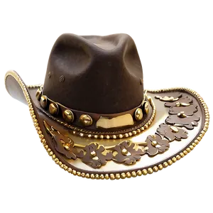 Gold Cowgirl Hat PNG Hxh4