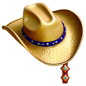 Gold Cowgirl Hat PNG Qmt