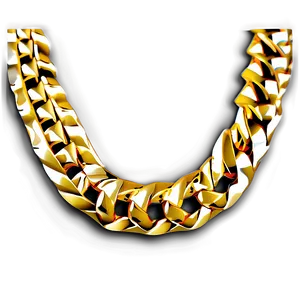 Gold Cuban Chain PNG Hbv57