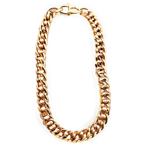 Gold Cuban Chain PNG Yof