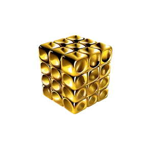 Gold Cube PNG Xfs10