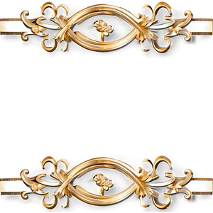 Gold Decorative Line PNG Vnp