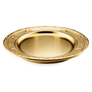 Gold Dessert Plate PNG 13 PNG