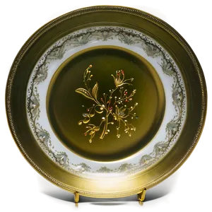 Gold Dessert Plate PNG Voq92 PNG