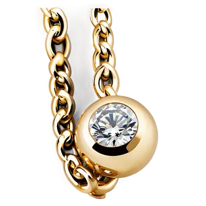 Gold Diamond Chain PNG Til PNG