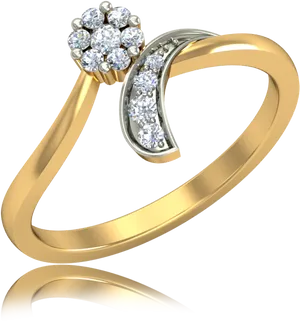 Gold Diamond Wedding Ring Clipart PNG image