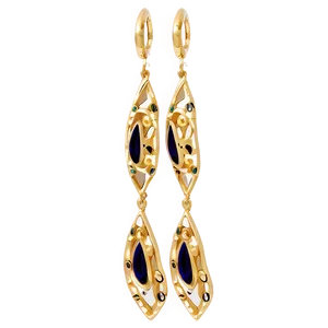 Gold Earring Set PNG Nkw
