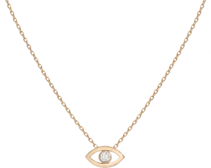 Gold Evil Eye Pendant Necklace PNG image