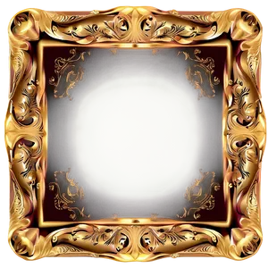 Gold Fancy Frame Png 06132024 PNG image