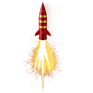 Gold Firework Rocket Png Vmk72 PNG image