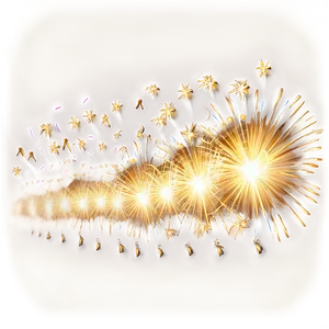 Gold Fireworks Cascade PNG 06292024 PNG