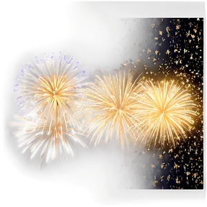 Gold Fireworks Cascade PNG Pij55 PNG