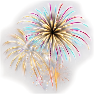 Gold Fireworks Extravaganza PNG 19