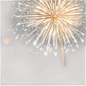 Gold Fireworks Panorama PNG Hqj