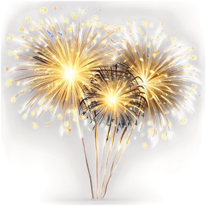 Gold Fireworks Premiere PNG 59