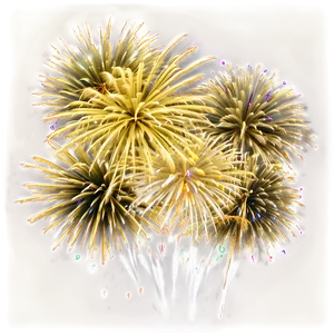 Gold Fireworks Revelry PNG Lfv PNG