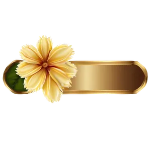 Gold Flower Frame PNG Omt66