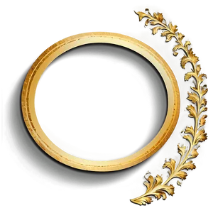 Gold Foil Circle Frame PNG Nsx PNG