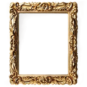 Gold Foil Frame PNG 06252024