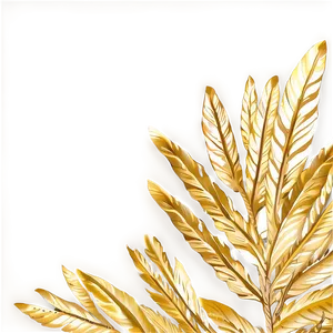 Gold Foliage Illustration Png 06262024 PNG image