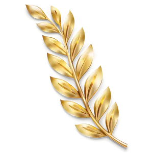 Gold Foliage Illustration Png 06262024 PNG image