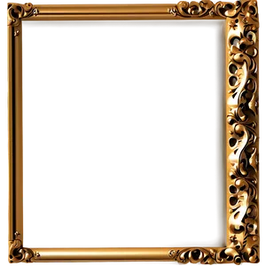 Gold Frame Design Png 06262024 PNG image