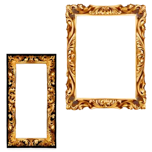 Gold Frame Photo Border Png 06262024 PNG image