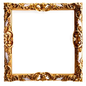 Gold Frame Template PNG 05042024