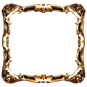 Gold Frame Text Box Png 05042024 PNG image