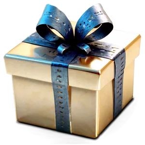 Gold Gift Box PNG 05252024