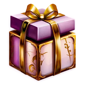 Gold Gift Box PNG Ier36