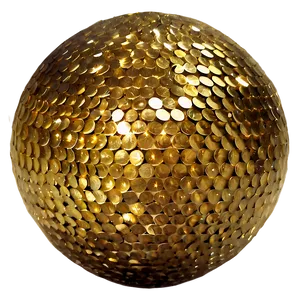 Gold Glitter Ball PNG Jdm29