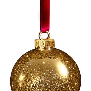 Gold Glitter Christmas Tree Bauble Png 06262024 PNG image