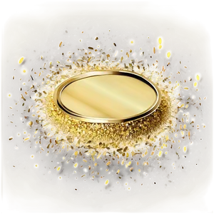 Gold Glitter Circle PNG 05232024
