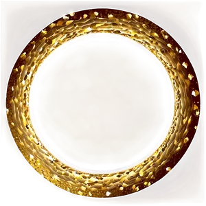 Gold Glitter Circle PNG Spw