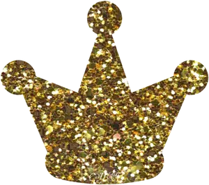 Gold Glitter Crown Graphic PNG image