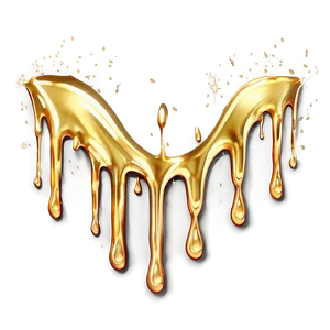 Gold Glitter Drip Accent Piece PNG 24 PNG