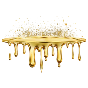 Gold Glitter Drip Accent Piece PNG 96 PNG