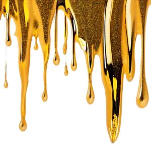 Gold Glitter Drip Accent Piece PNG Myg PNG